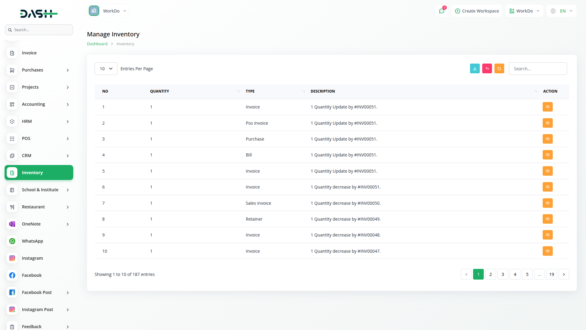 Inventory Dash Saas