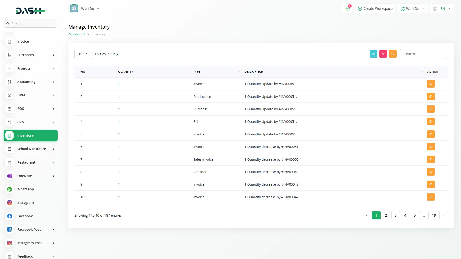 Inventory Dash Saas