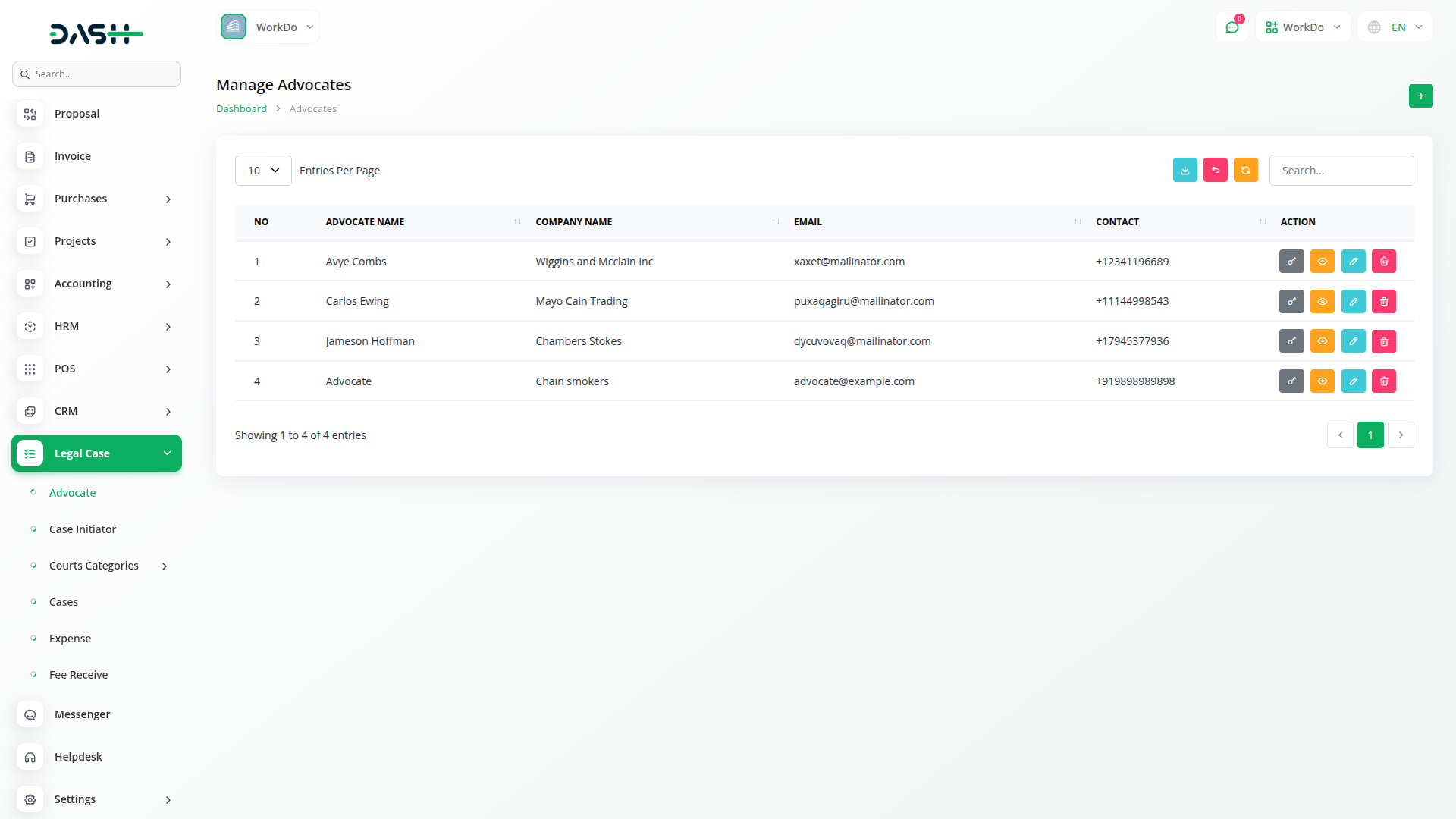 Legal Case Management
