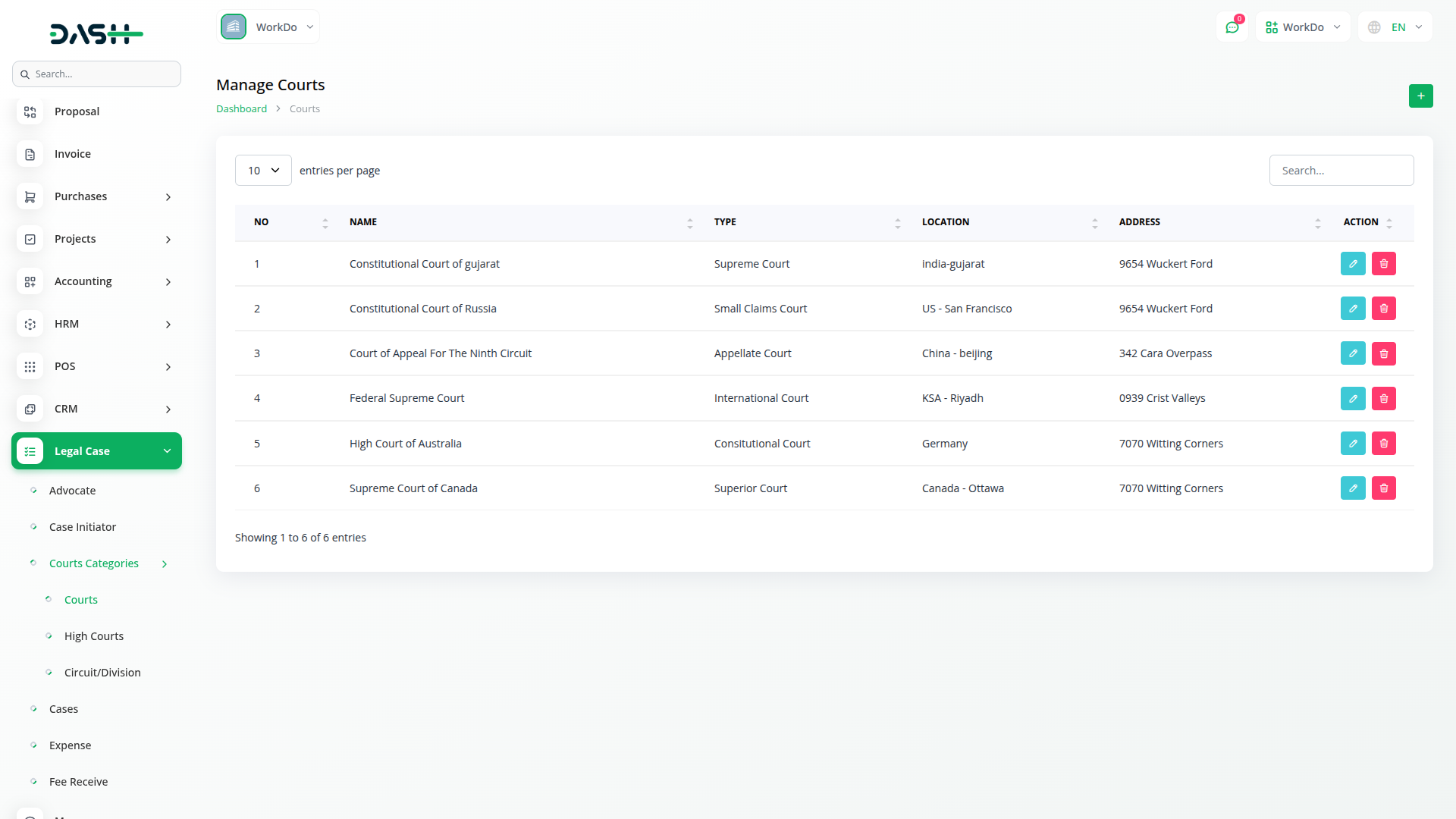 Legal Case Management