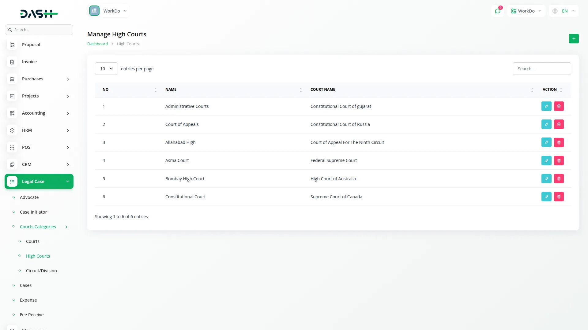 Legal Case Management