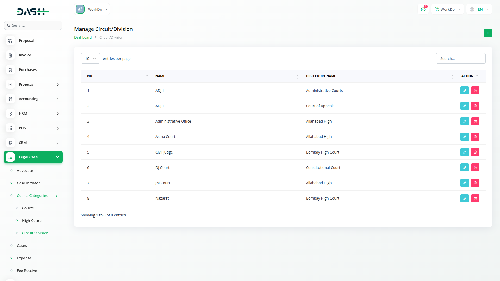 Legal Case Management