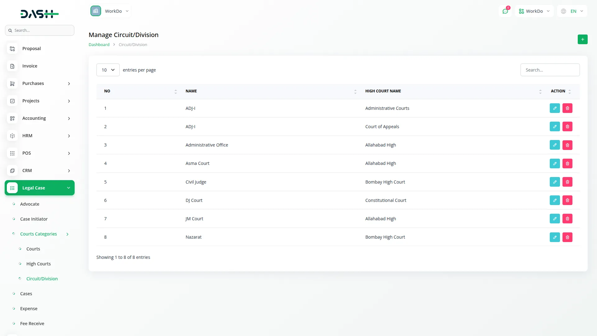 Legal Case Management