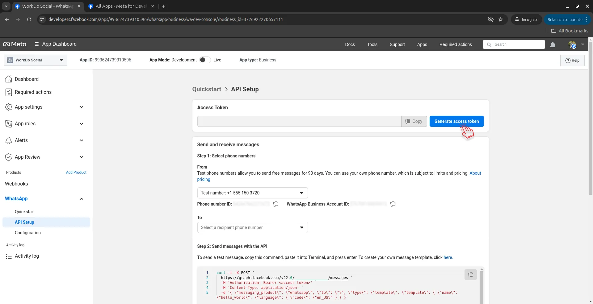 How To Generate Token of Meta 9 Whatsapp Setup