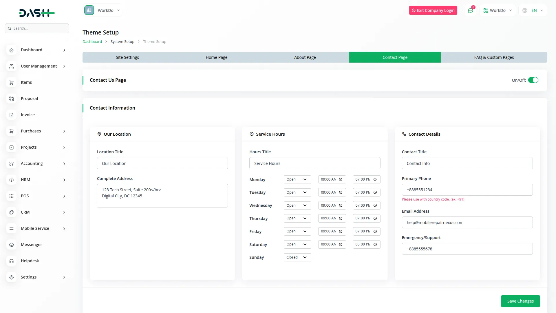 mobile service management