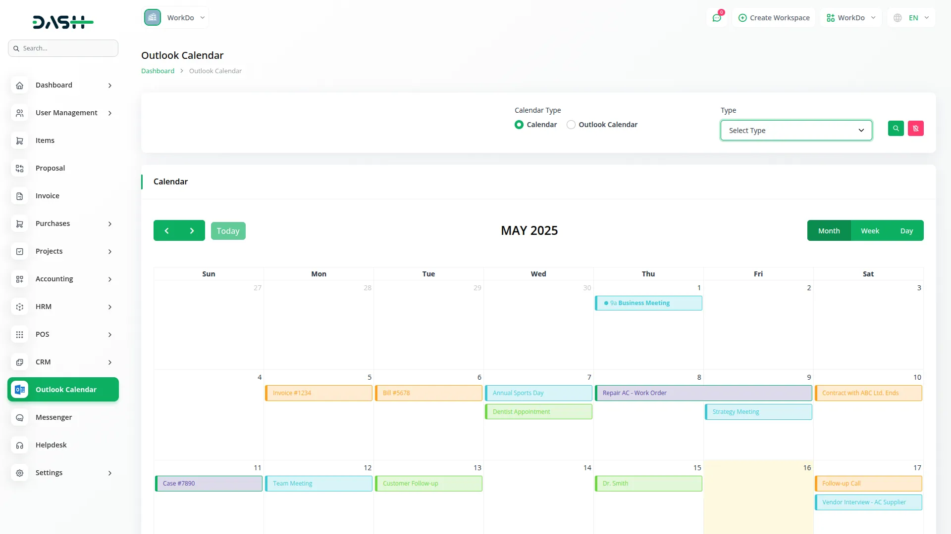 Outlook Calendar