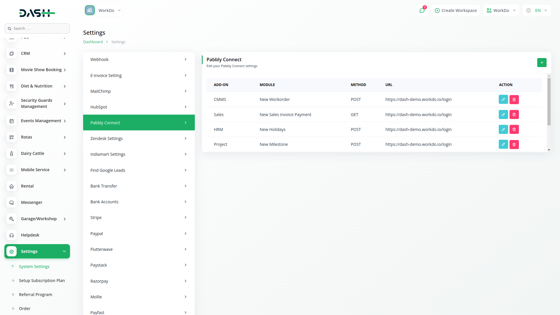 Pabbly-Connect Dash Saas