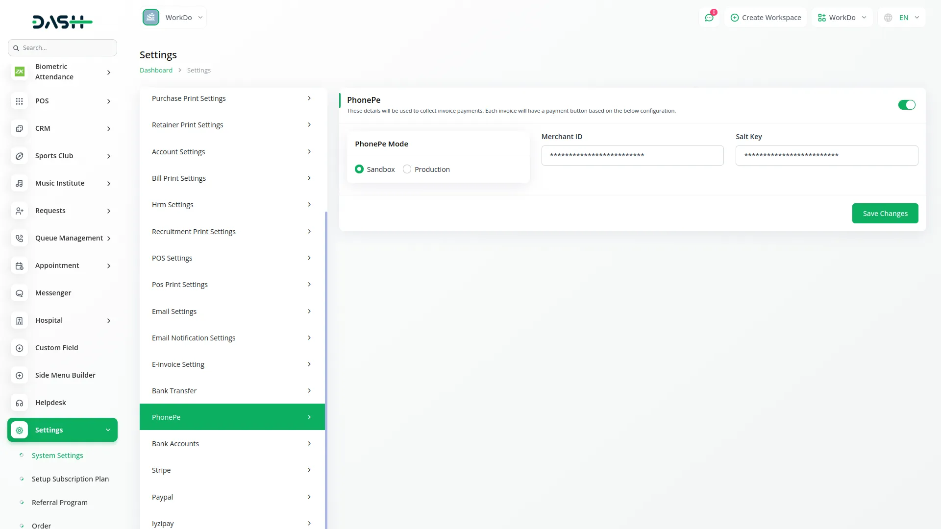 Payment Gateway phonepe Phonepe