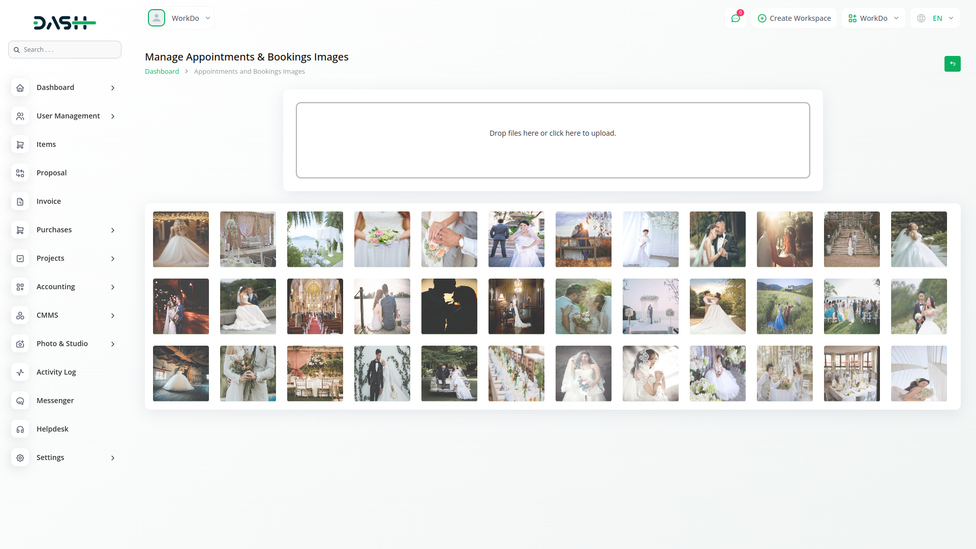 Photo & Studio Management Dash Saas