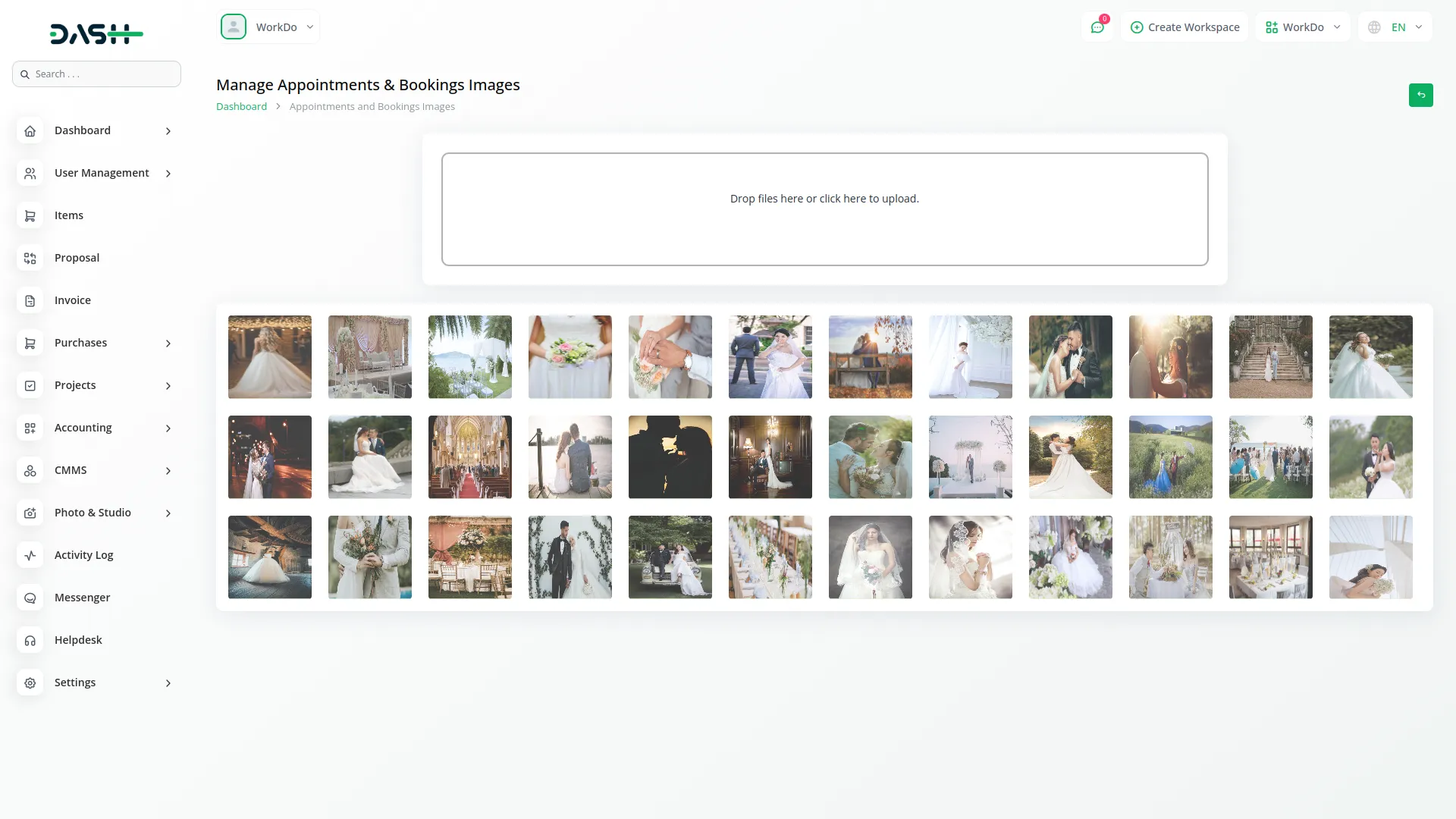 Photo & Studio Management Dash Saas