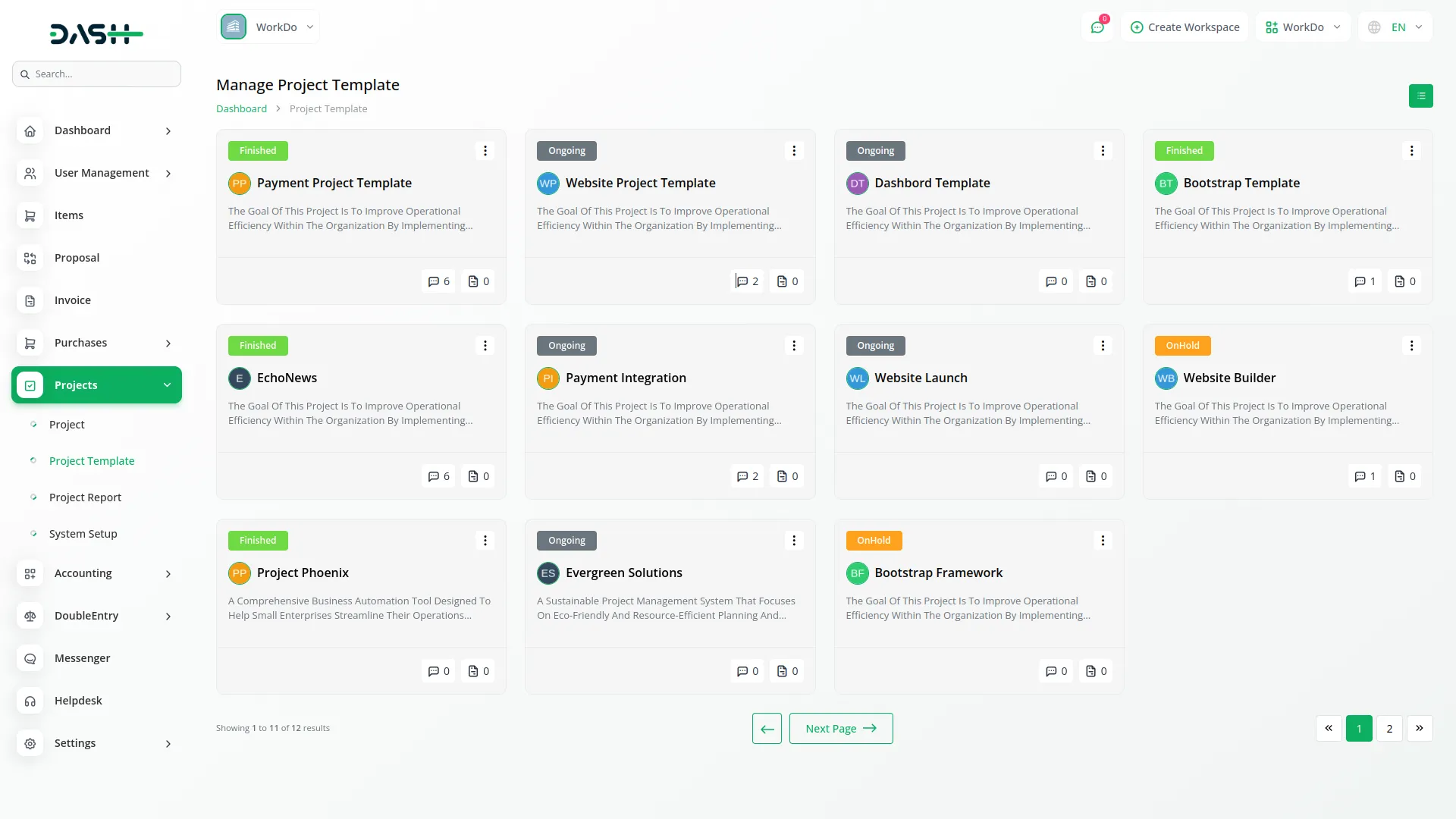 Project Template Project Template