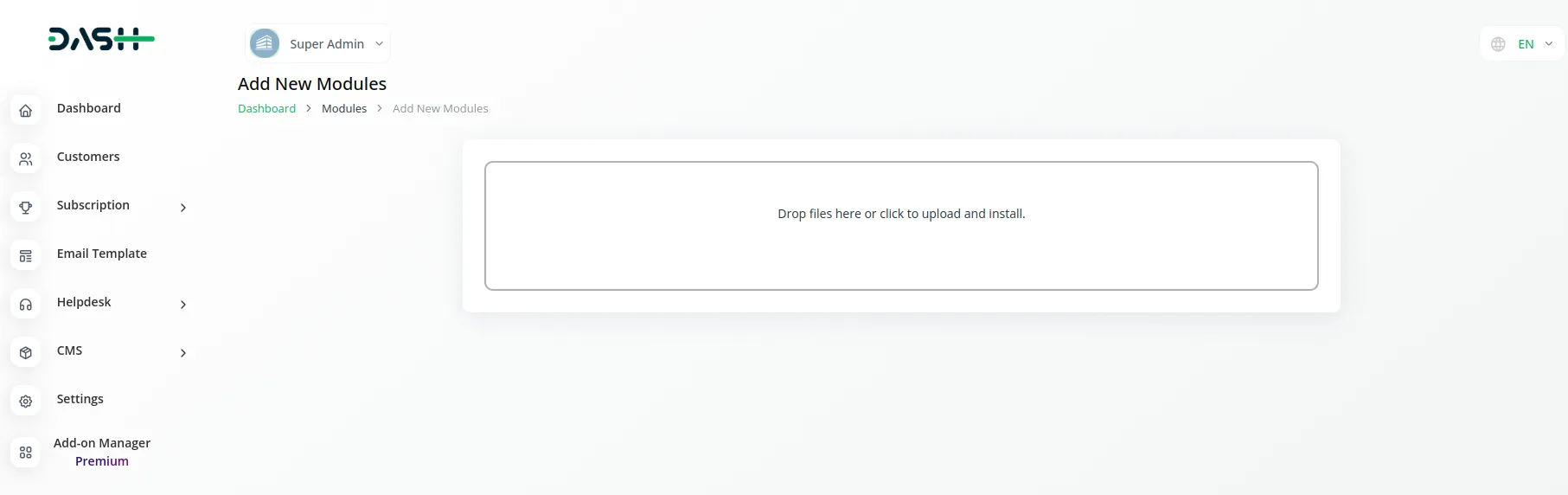 Project Template Dash Saas