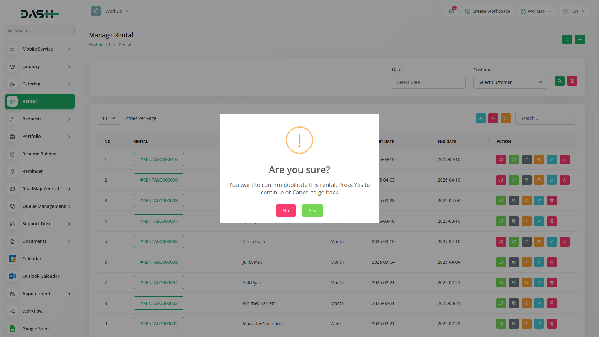 Rental-Management Dash Saas