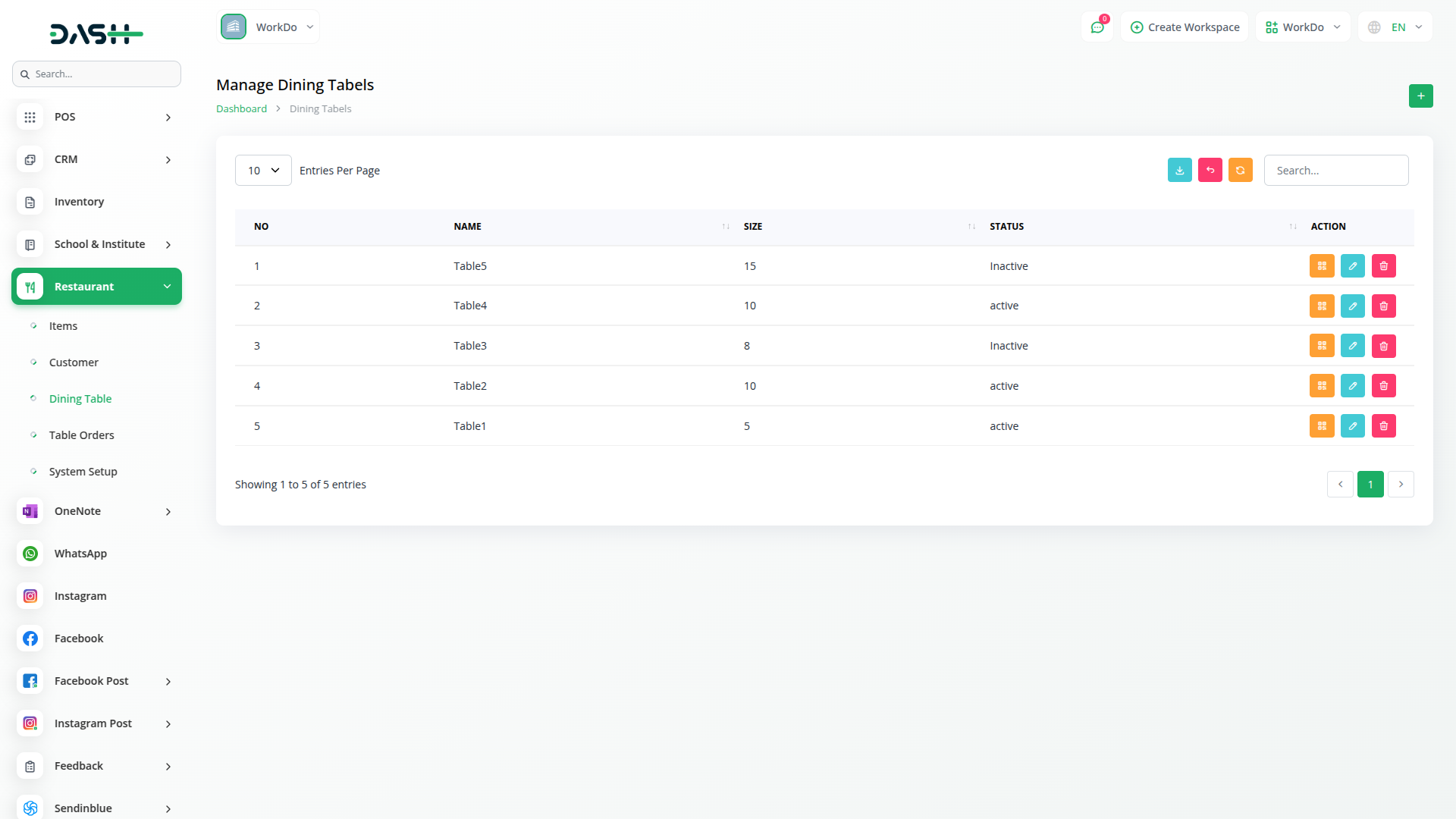 Manage Restaurant Orders