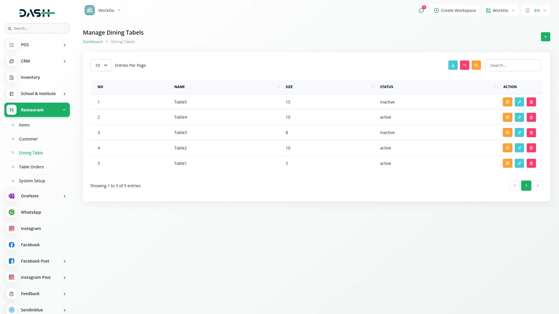 Manage Restaurant Orders