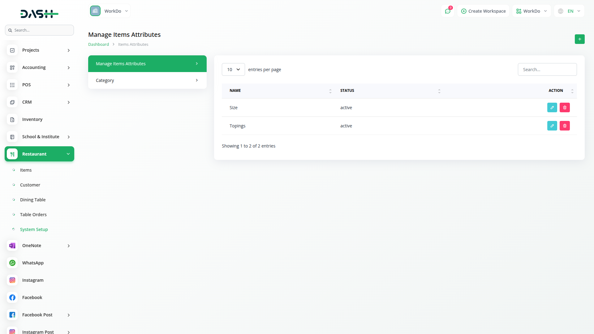 Restaurant Invoice And Payment