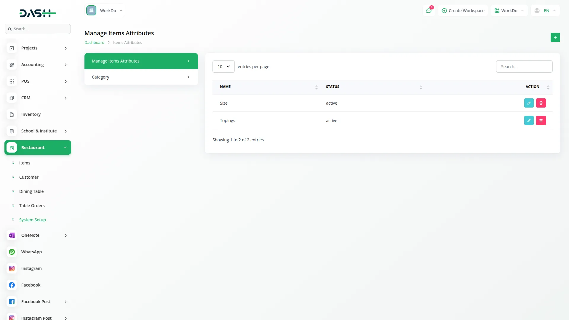 Restaurant Invoice And Payment