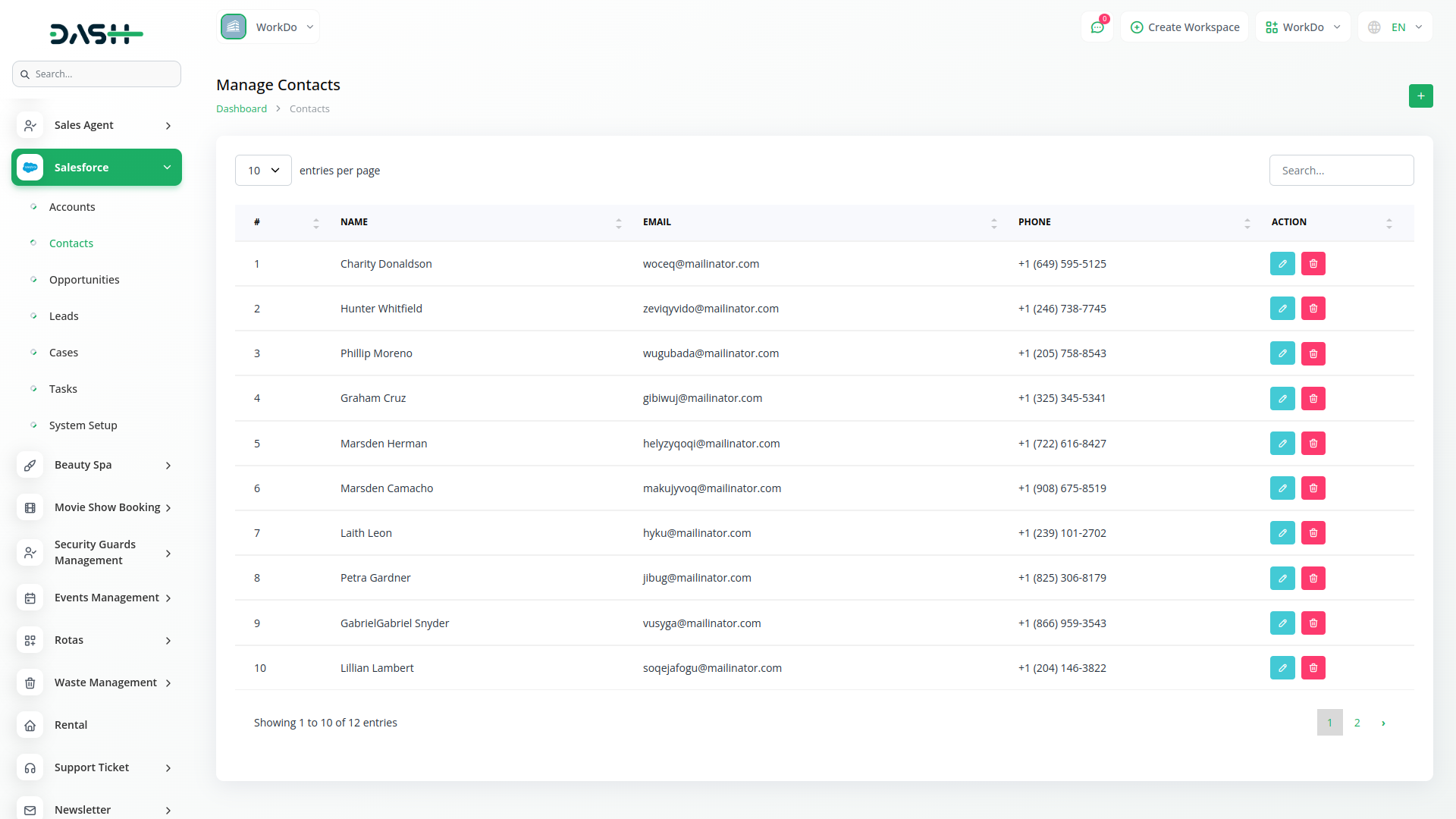 Salesforce Dash Saas