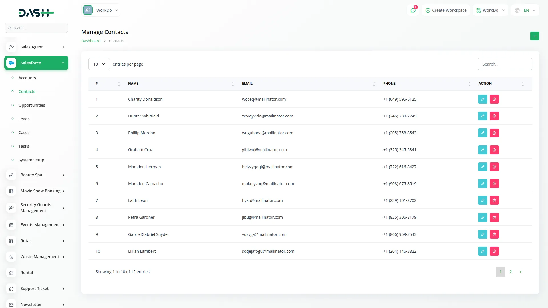 Salesforce Dash Saas