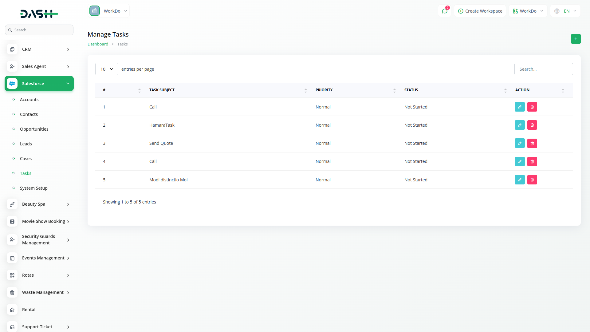 Salesforce Dash Saas