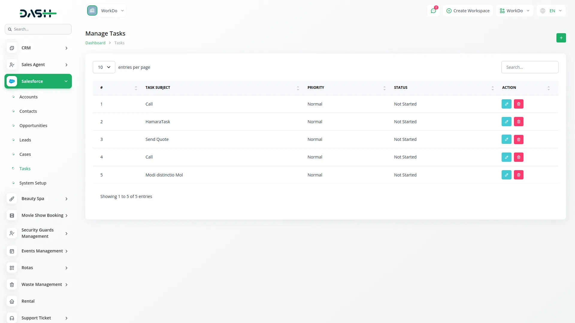 Salesforce Dash Saas