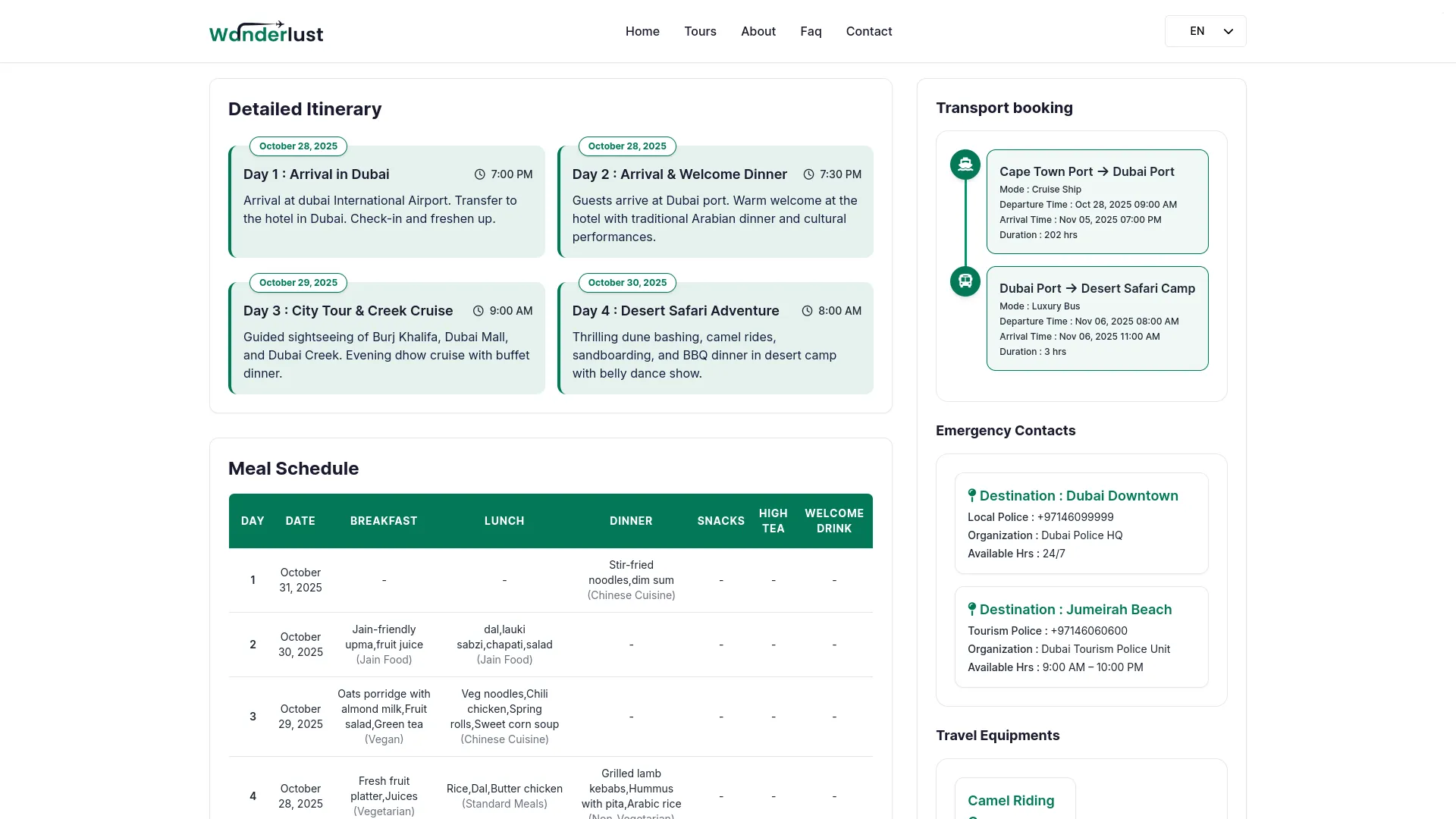 tour and travel management