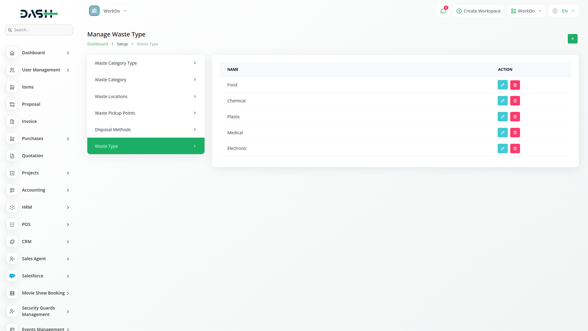 Waste-Management Dash Saas