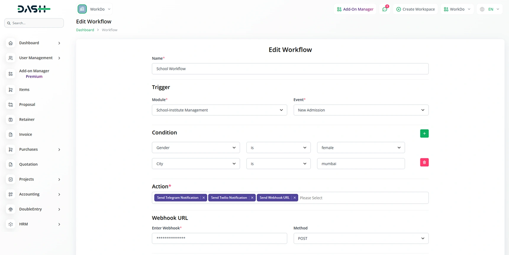 Enterprise Information Management Software – Workflow Edit Diagram