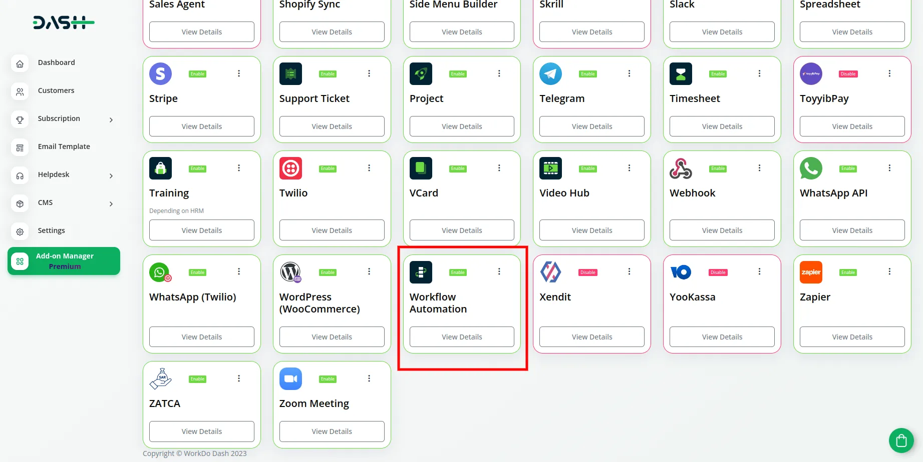 Workflow Integration In Dash Saas