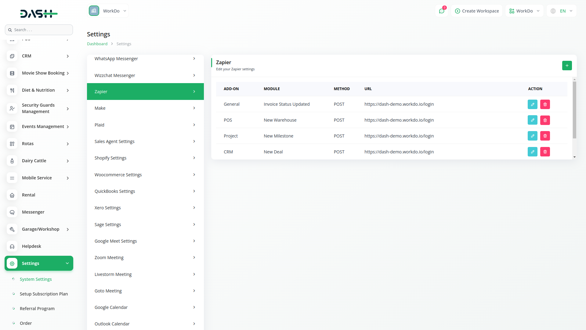 Zapier Dash Saas