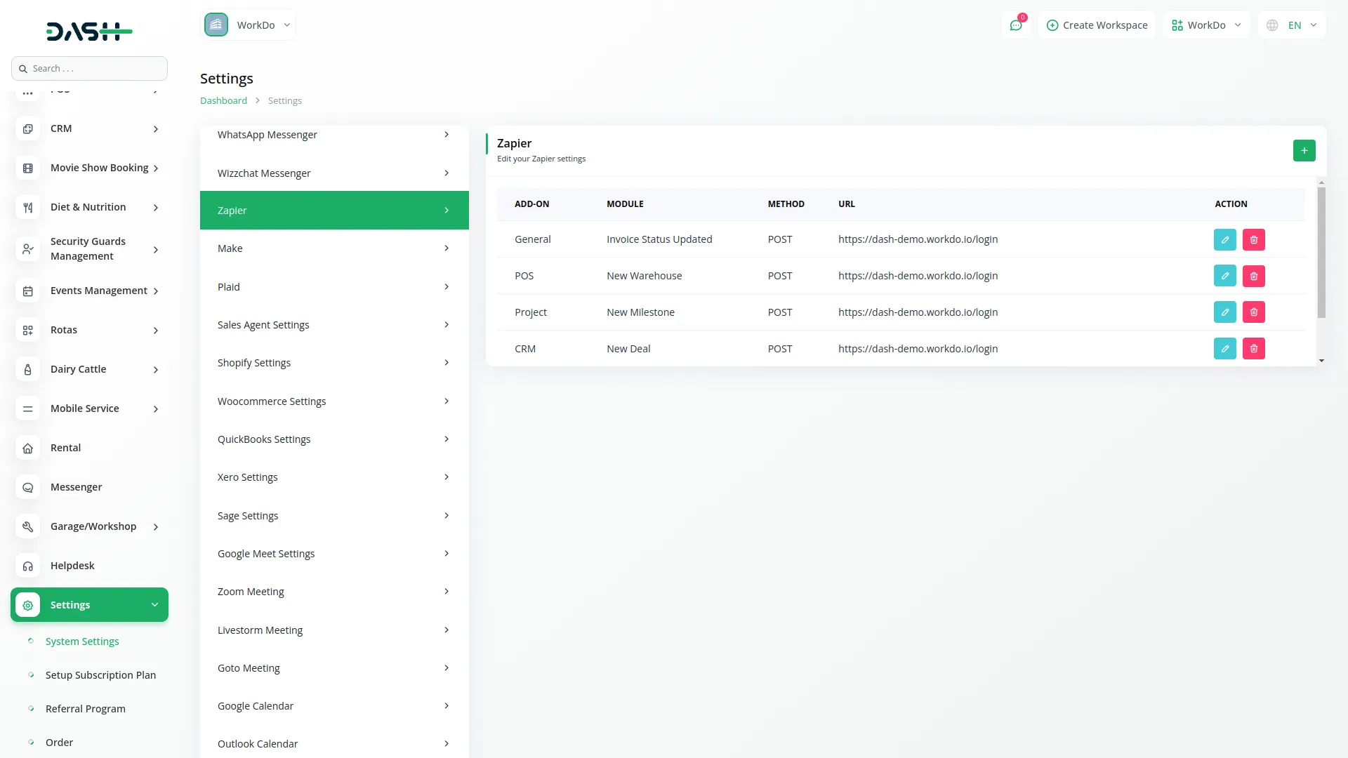 Zapier Dash Saas