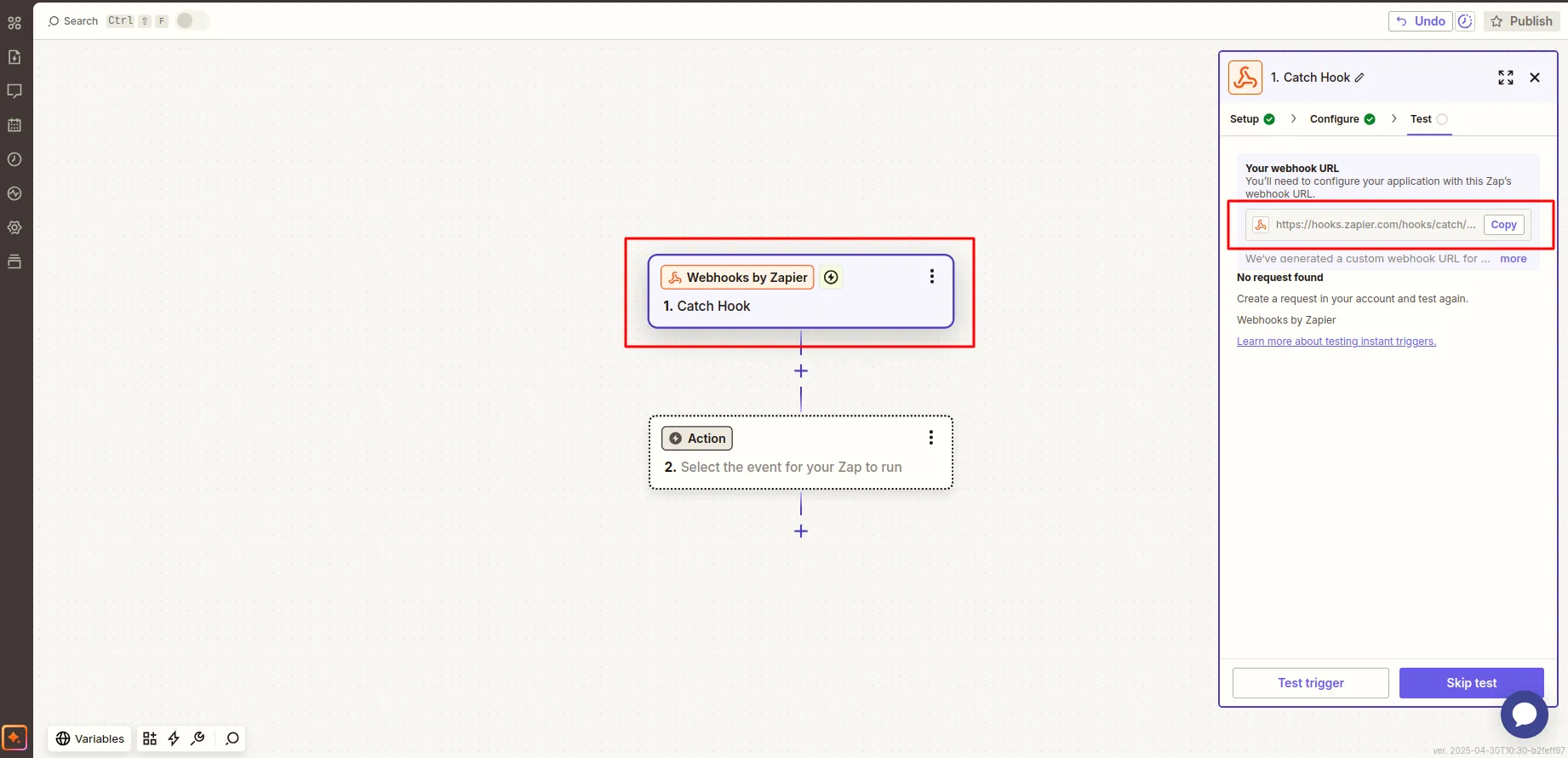 Zapier in Dash SaaS Zapier Dash Saas