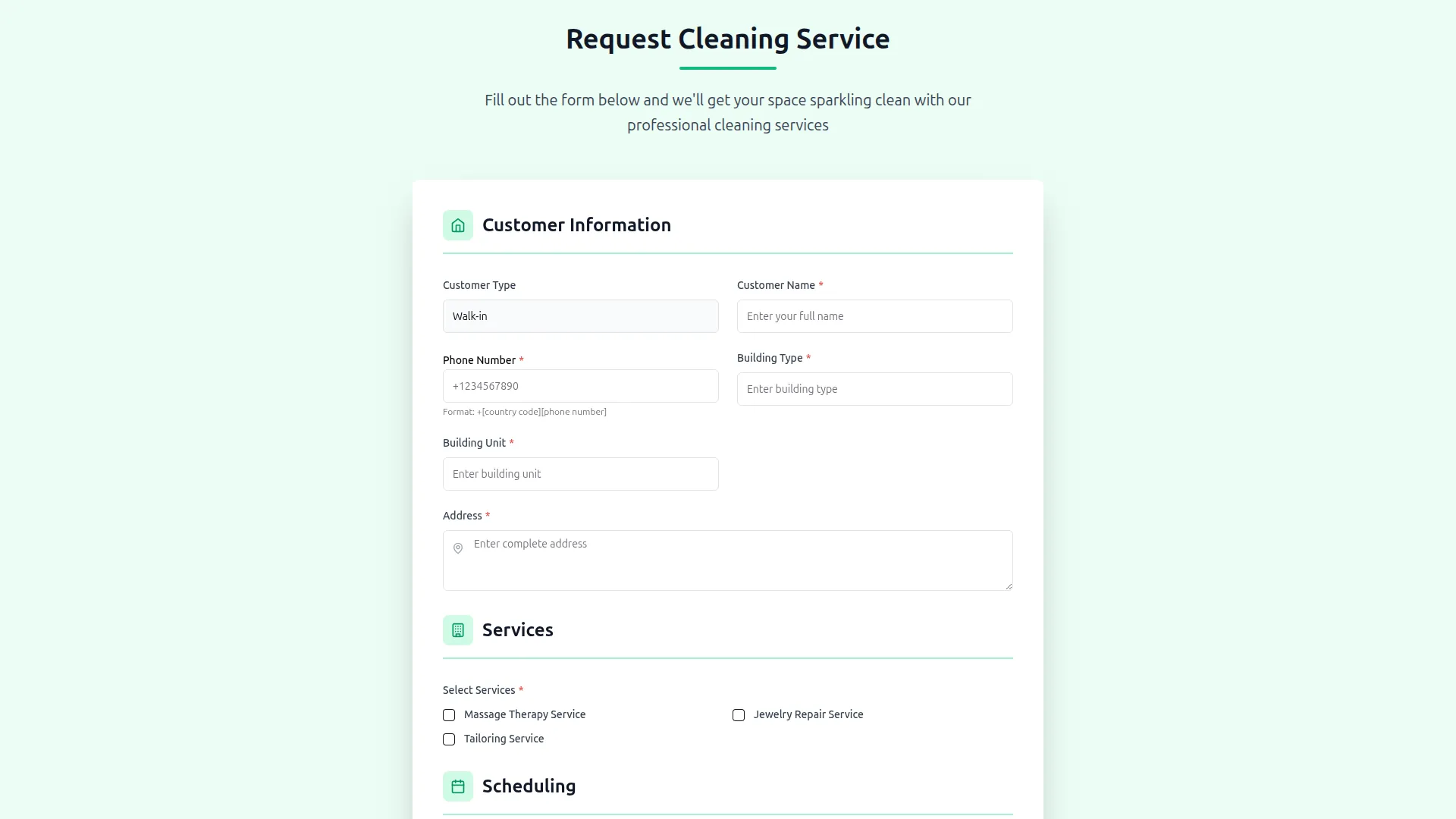 cleaning management