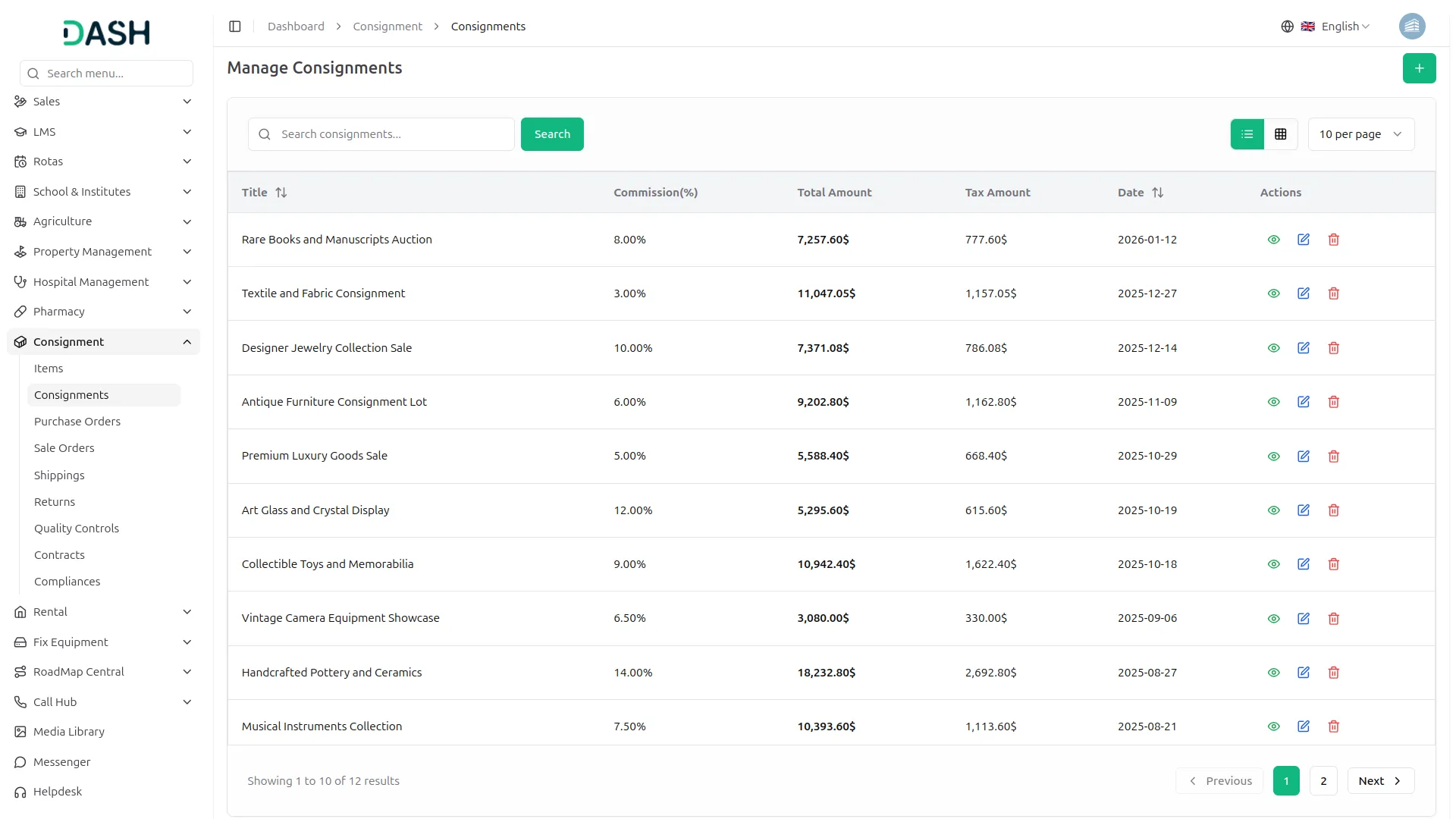 Consignment Management
