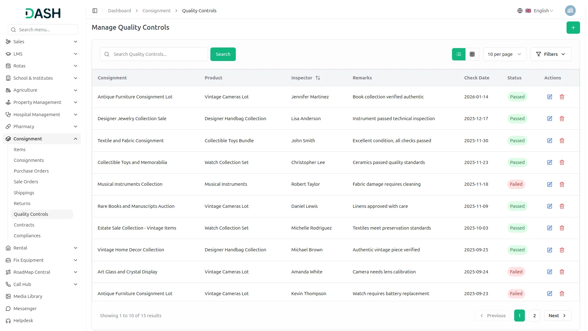 Consignment Management