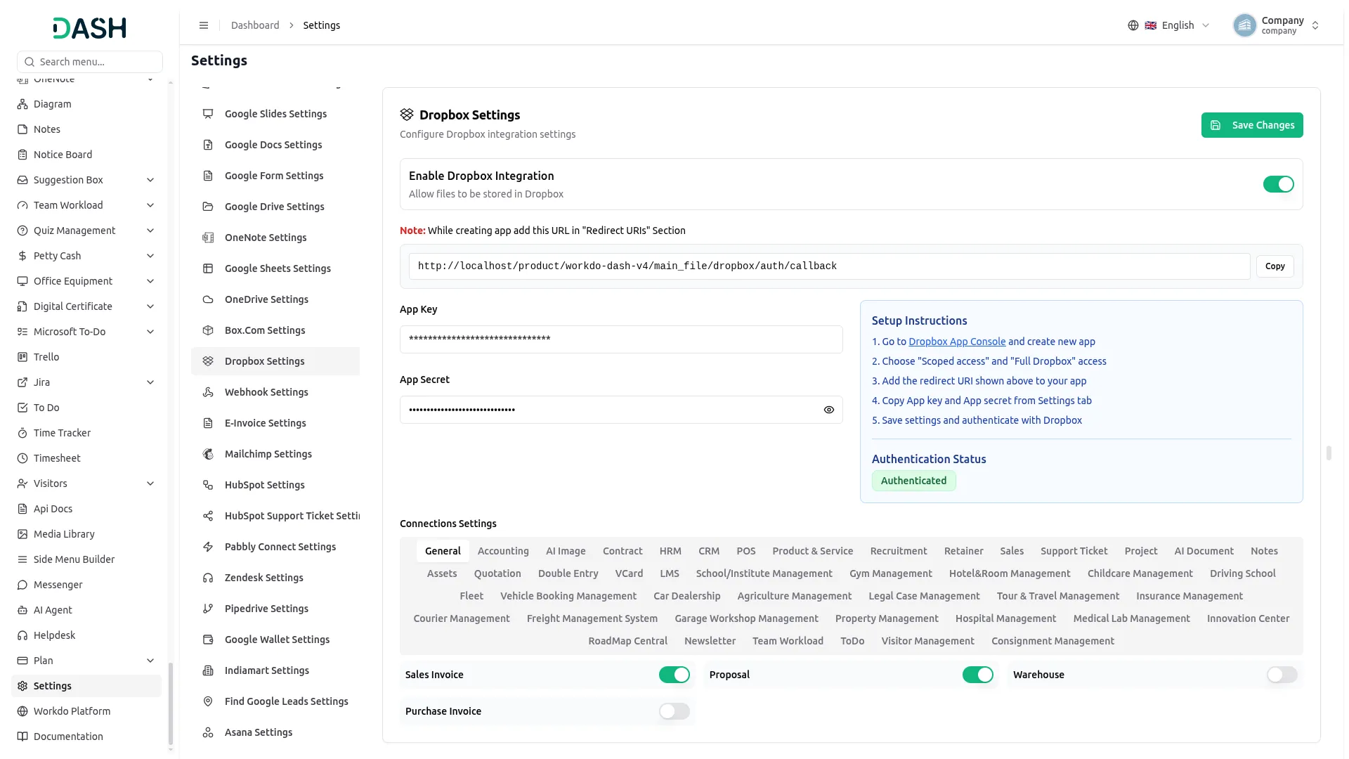 onedrive dash saas