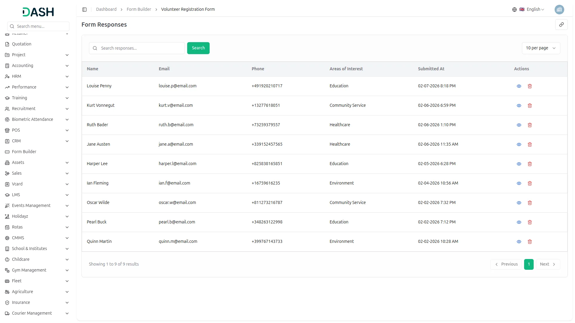 form-builder dash saas