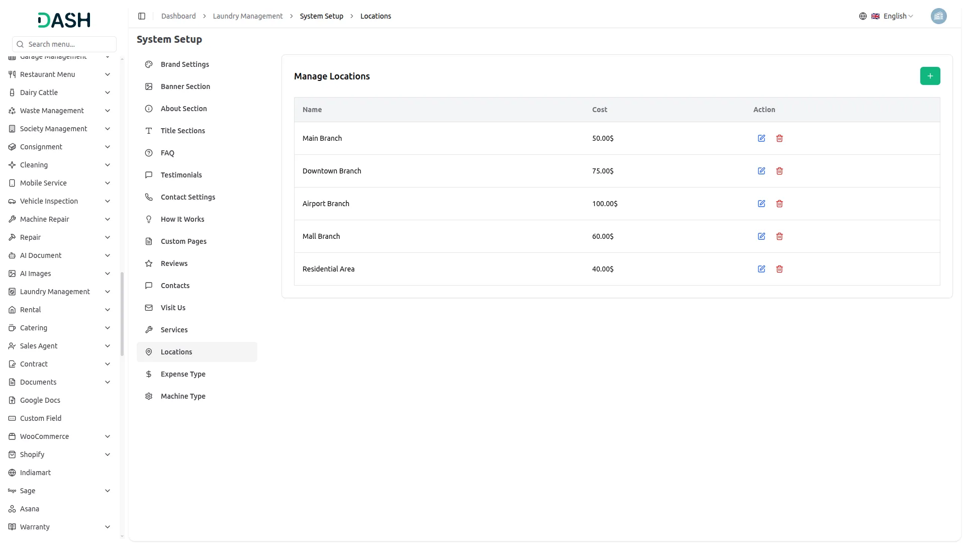 Laundry Management Integration