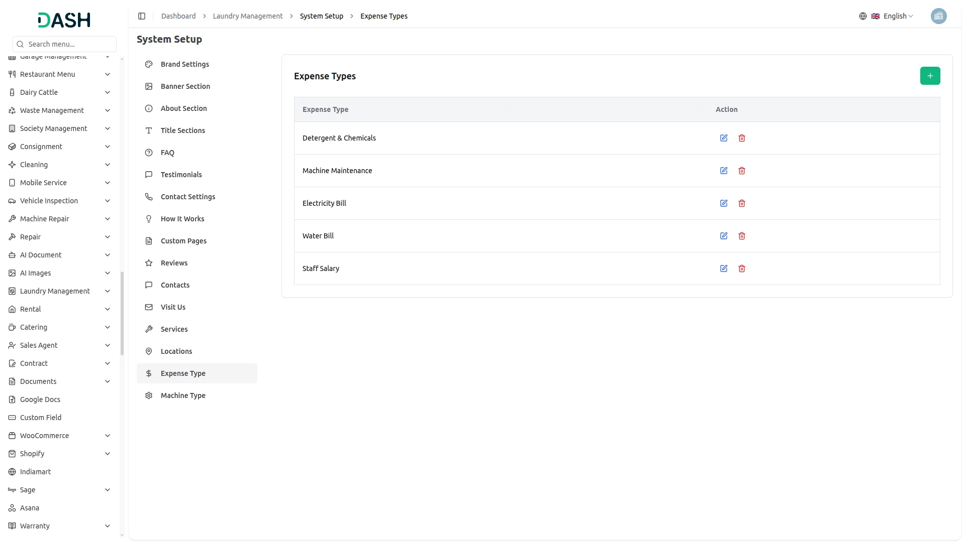 Laundry Management Integration