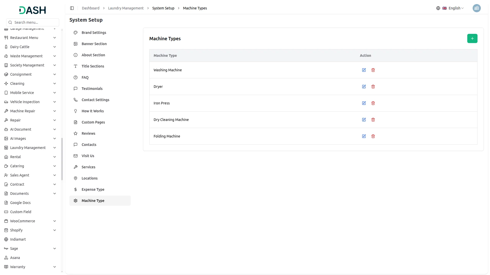 Laundry Management Integration