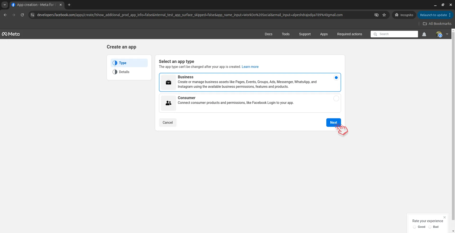 create app