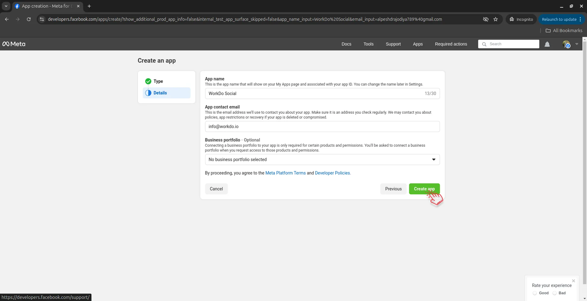 create app