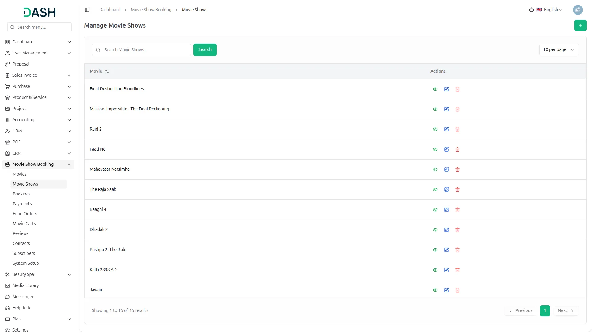 Movie Show Booking System