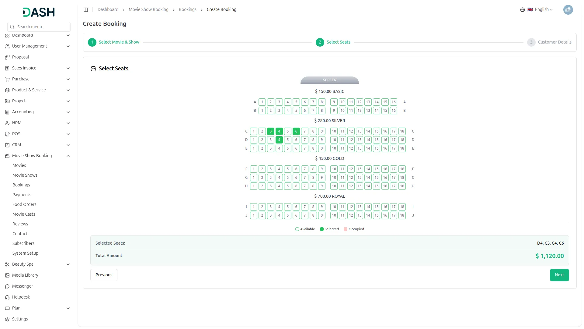 Movie Show Booking System