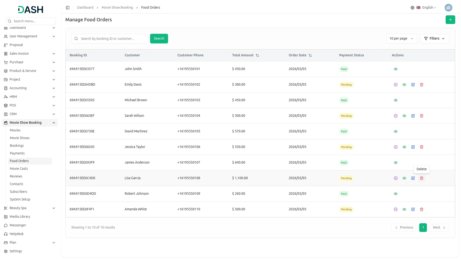 Movie Show Booking System
