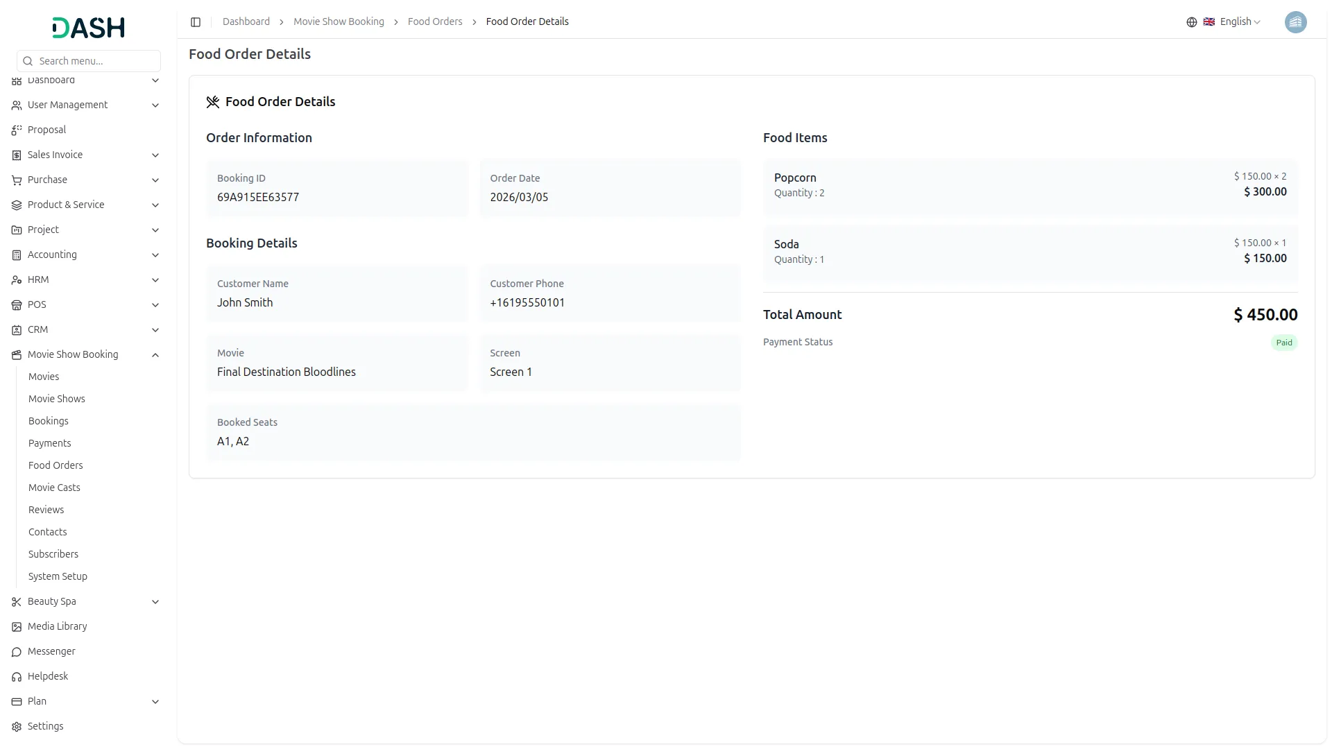 Movie Show Booking System