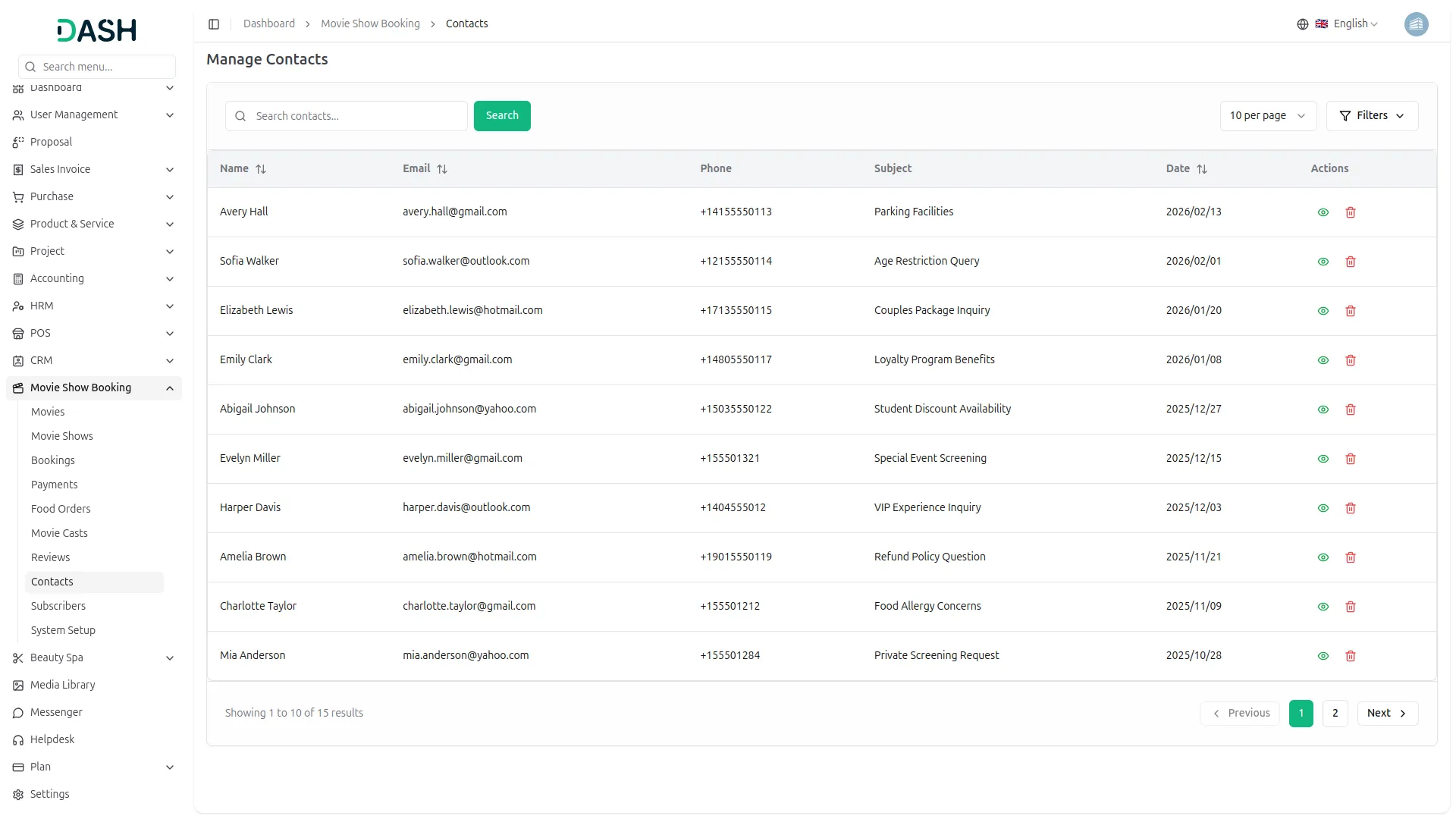 Movie Show Booking System