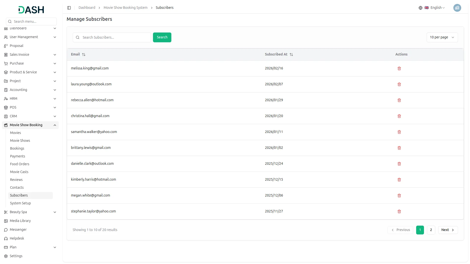 Movie Show Booking System
