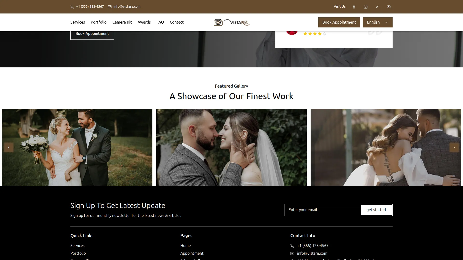 Gallery Section Frontend