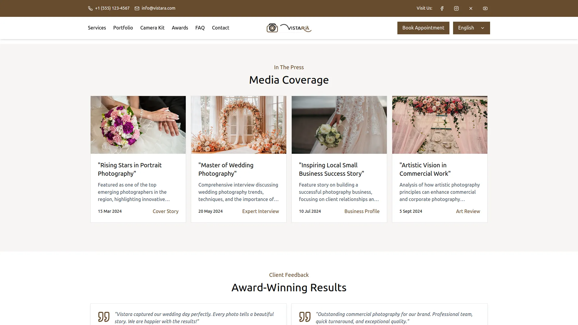 Media Section Frontend